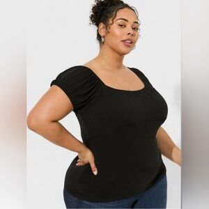 NWOT TORRID Super Soft Slub Scoop Neck Bust Fitted Top - size 3 (22/24)